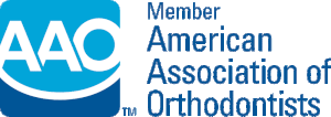 The blue and white AAO logo is displayed, indicating that Levine Orthodontics in Fort Myers, Cape Coral, or Lehigh Acres, FL is a proud member of the American Association of Orthodontists.